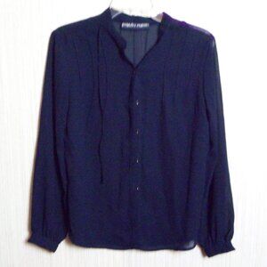 Ladies Paula Saker Long Sleeve Navy Top Size 12